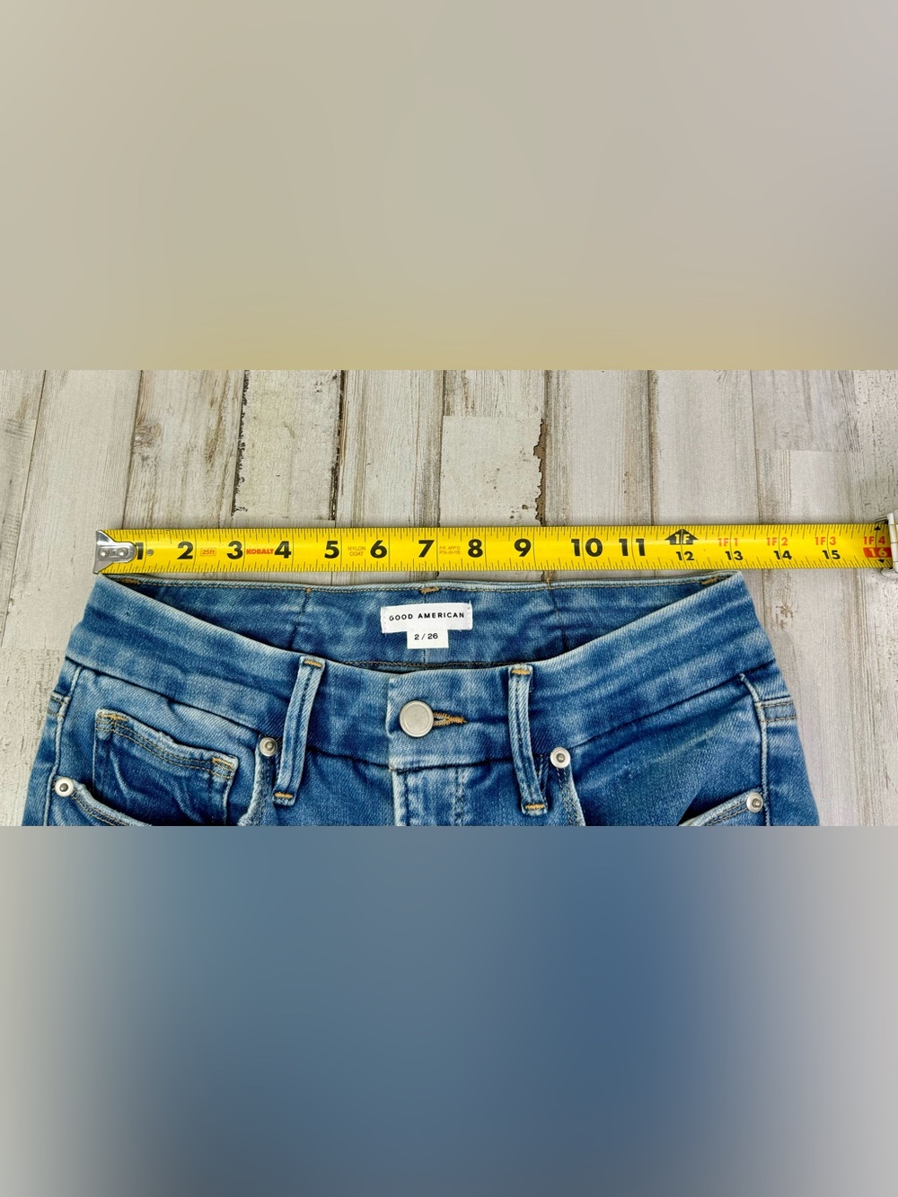 Good American Womens 2/26 (28x28) Jeans Straight Leg High Rise Denim - Picture 6 of 11